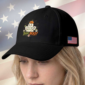 Halloween Ghost Playing Mahjong Spooky Boo Funny Costume Baseball Cap Mahjong Lover Gift