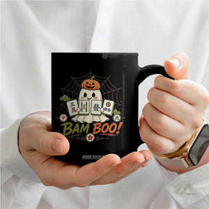 Halloween Ghost Playing Mahjong Spooky Boo Funny Costume Coffee Mug Mahjong Lover Gift