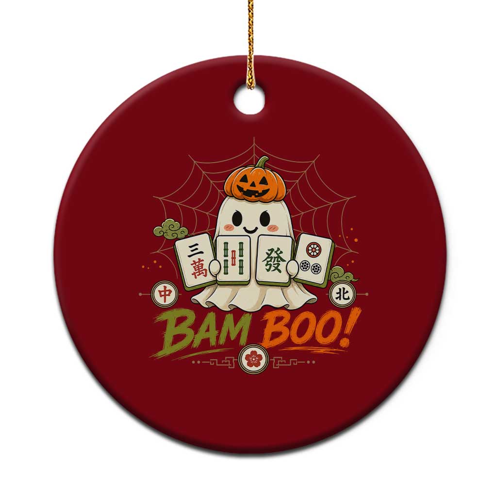 Halloween Ghost Playing Mahjong Spooky Boo Funny Costume Ceramic Ornament Mahjong Lover Gift TS10 1pc Red Print Your Wear