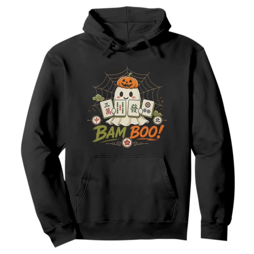 Halloween Ghost Playing Mahjong Spooky Boo Funny Costume Hoodie Mahjong Lover Gift