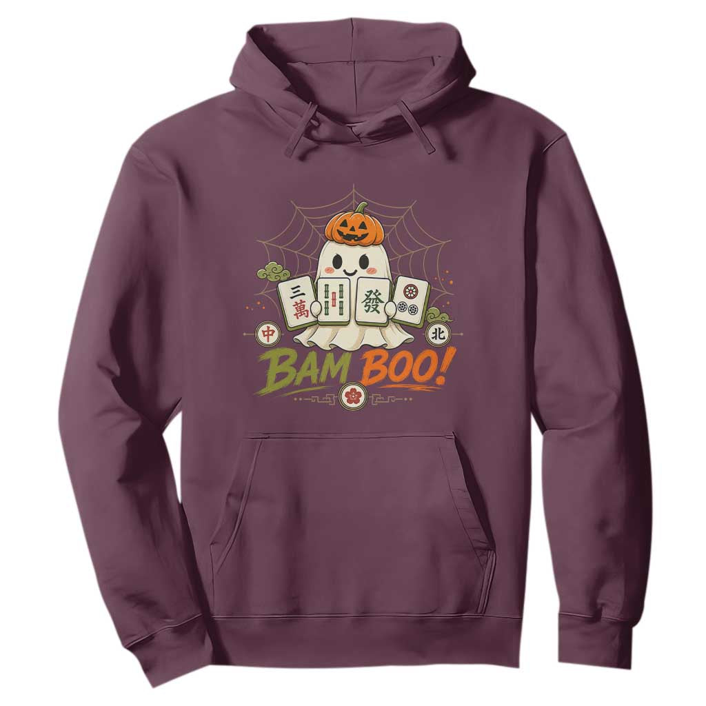 Halloween Ghost Playing Mahjong Spooky Boo Funny Costume Hoodie Mahjong Lover Gift
