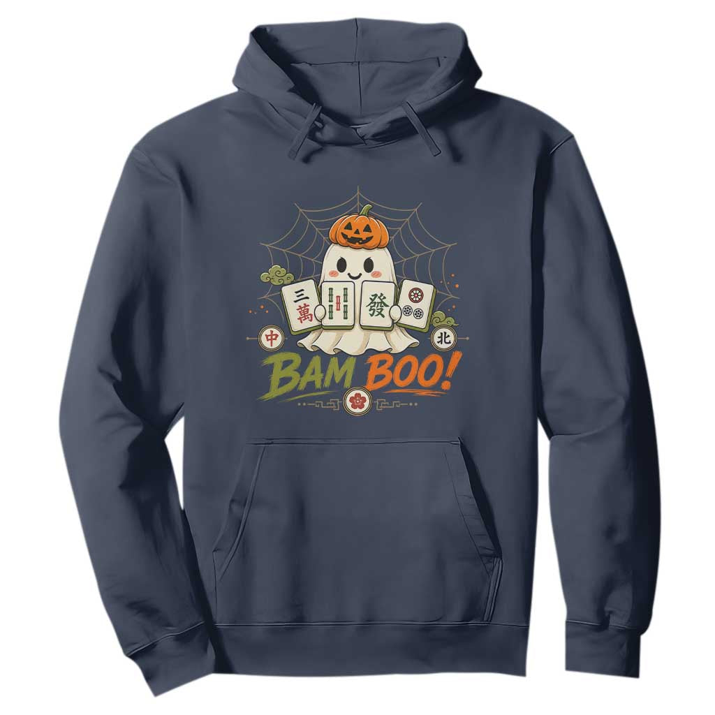 Halloween Ghost Playing Mahjong Spooky Boo Funny Costume Hoodie Mahjong Lover Gift