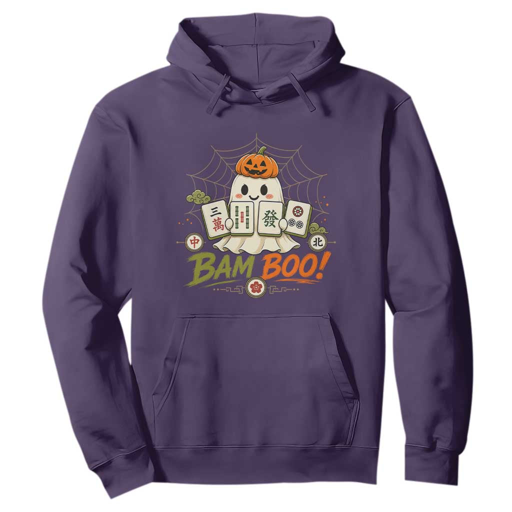 Halloween Ghost Playing Mahjong Spooky Boo Funny Costume Hoodie Mahjong Lover Gift