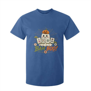 Halloween Ghost Playing Mahjong Spooky Boo Funny Costume T Shirt For Kid Mahjong Lover Gift