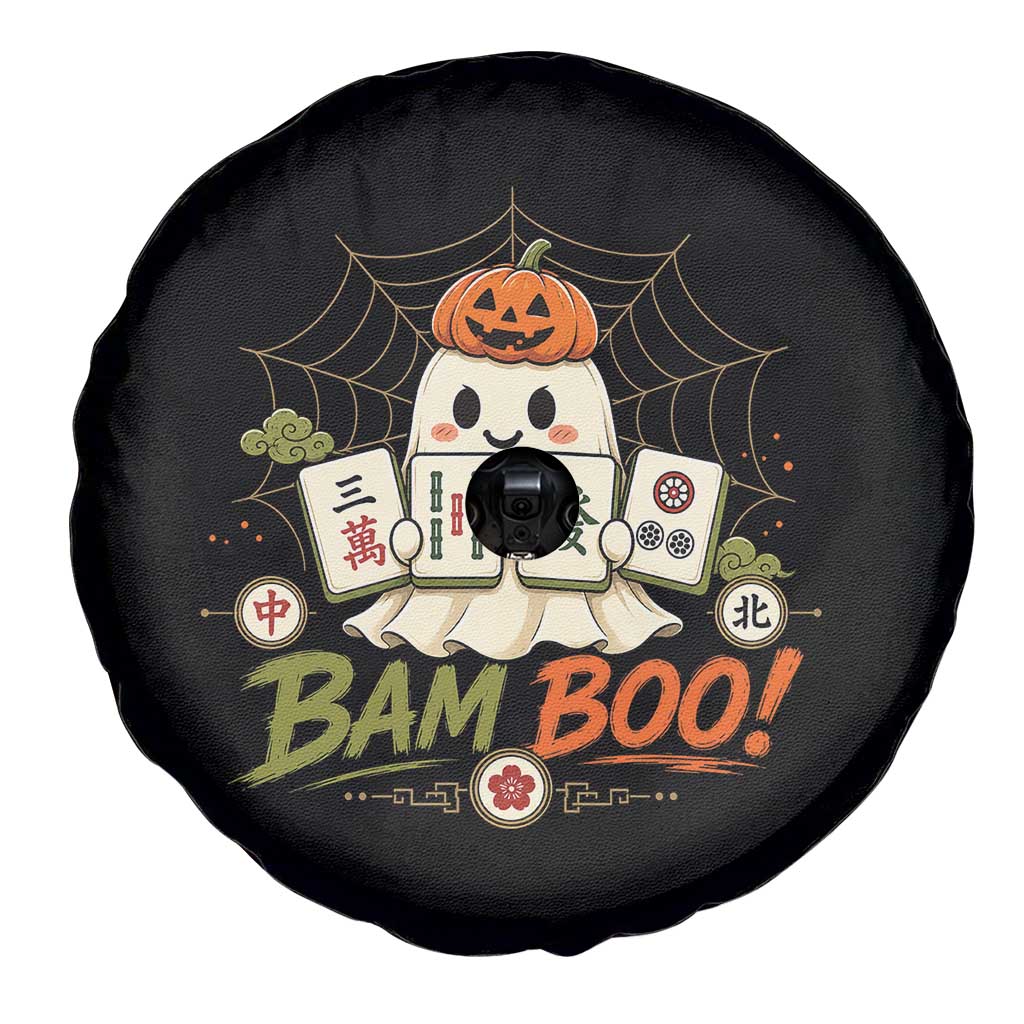 Halloween Ghost Playing Mahjong Spooky Boo Funny Costume Spare Tire Cover Mahjong Lover Gift TS10 Print Your Wear