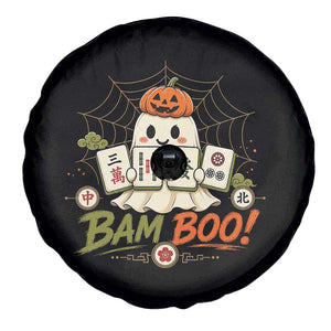 Halloween Ghost Playing Mahjong Spooky Boo Funny Costume Spare Tire Cover Mahjong Lover Gift TS10 Print Your Wear