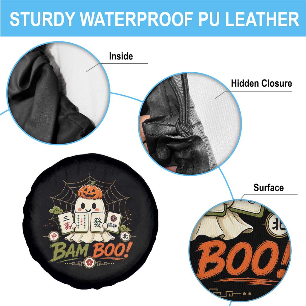 Halloween Ghost Playing Mahjong Spooky Boo Funny Costume Spare Tire Cover Mahjong Lover Gift TS10 Print Your Wear