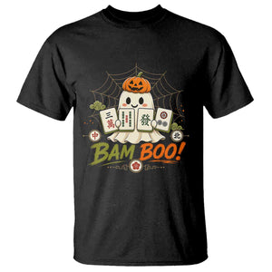 Halloween Ghost Playing Mahjong Spooky Boo Funny Costume T Shirt Mahjong Lover Gift