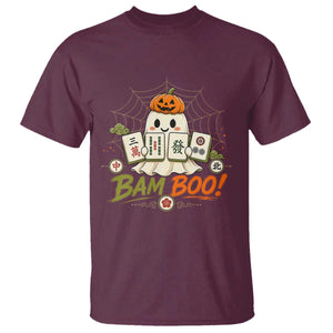 Halloween Ghost Playing Mahjong Spooky Boo Funny Costume T Shirt Mahjong Lover Gift