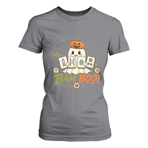 Halloween Ghost Playing Mahjong Spooky Boo Funny Costume T Shirt For Women Mahjong Lover Gift