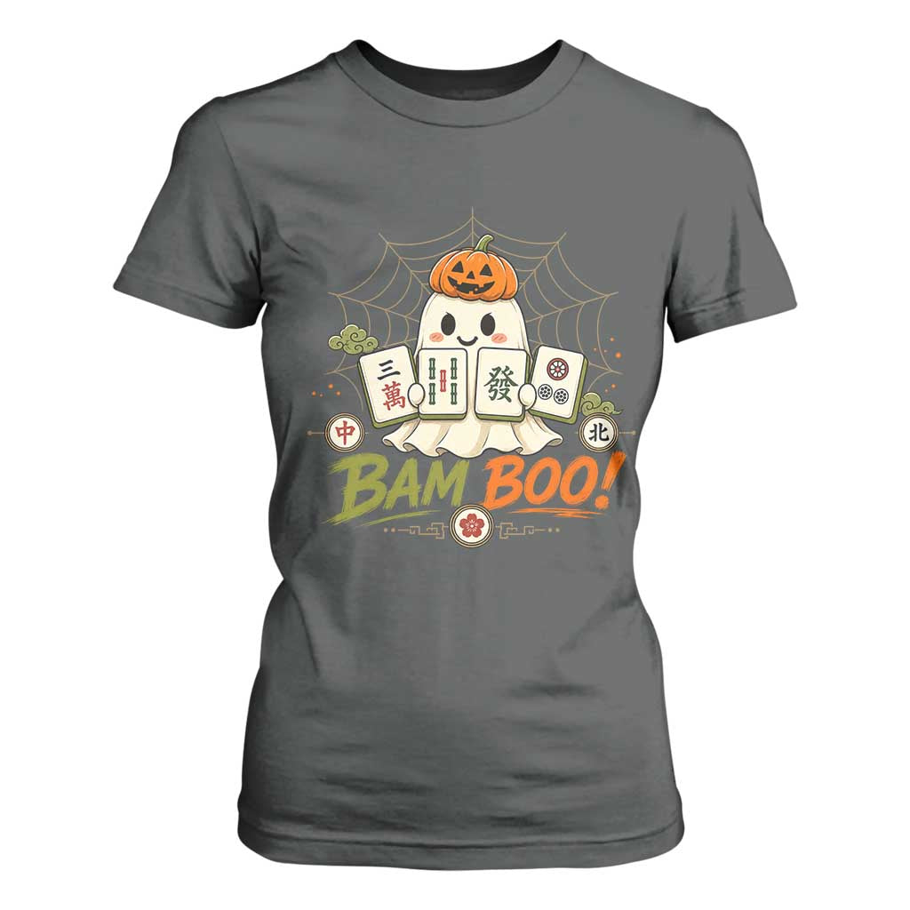 Halloween Ghost Playing Mahjong Spooky Boo Funny Costume T Shirt For Women Mahjong Lover Gift
