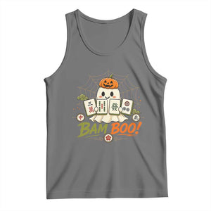 Halloween Ghost Playing Mahjong Spooky Boo Funny Costume Tank Top Mahjong Lover Gift