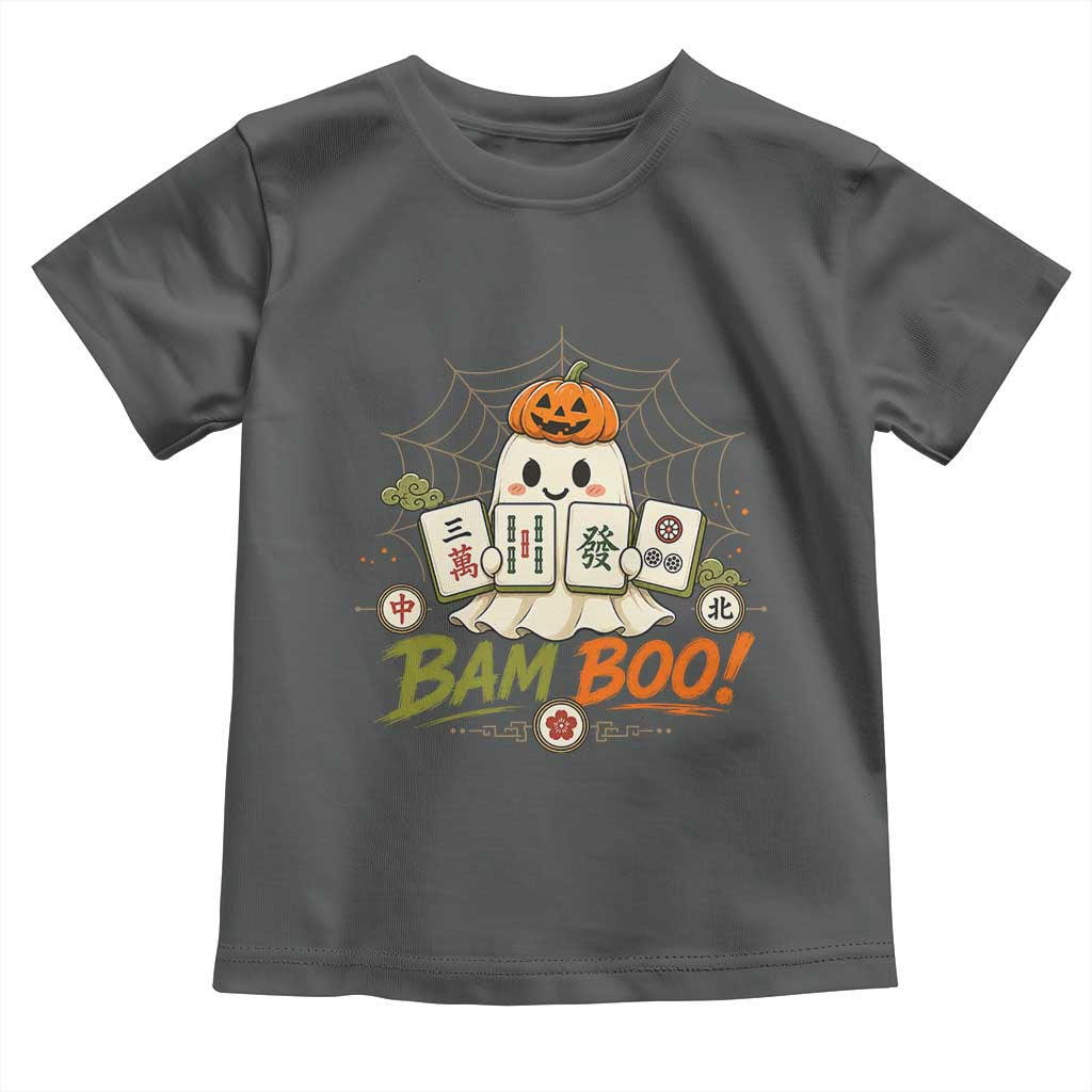 Halloween Ghost Playing Mahjong Spooky Boo Funny Costume Toddler T Shirt Mahjong Lover Gift