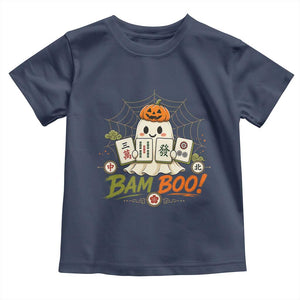 Halloween Ghost Playing Mahjong Spooky Boo Funny Costume Toddler T Shirt Mahjong Lover Gift