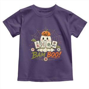 Halloween Ghost Playing Mahjong Spooky Boo Funny Costume Toddler T Shirt Mahjong Lover Gift