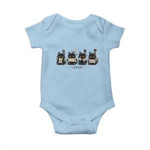 Black Cat Mahjong Lover Cute Graphic Baby Onesie