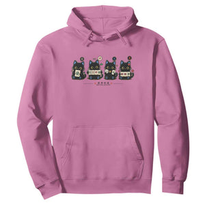 Black Cat Mahjong Lover Cute Graphic Hoodie