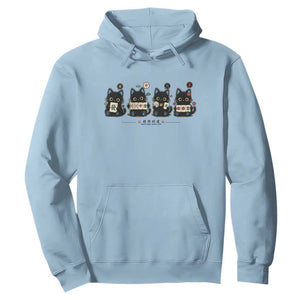 Black Cat Mahjong Lover Cute Graphic Hoodie