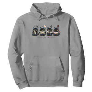 Black Cat Mahjong Lover Cute Graphic Hoodie