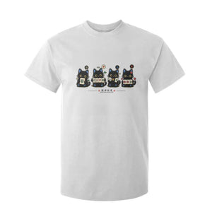 Black Cat Mahjong Lover Cute Graphic T Shirt For Kid