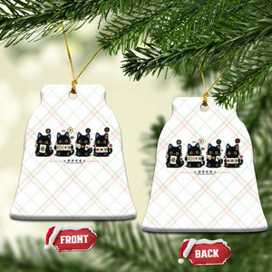 Black Cat Mahjong Lover Cute Graphic Ceramic Ornament