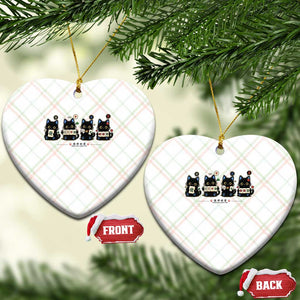 Black Cat Mahjong Lover Cute Graphic Ceramic Ornament