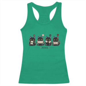 Black Cat Mahjong Lover Cute Graphic Racerback Tank Top