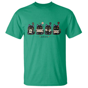 Black Cat Mahjong Lover Cute Graphic T Shirt