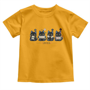 Black Cat Mahjong Lover Cute Graphic Toddler T Shirt
