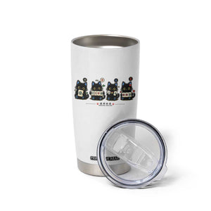 Black Cat Mahjong Lover Cute Graphic Tumbler Cup