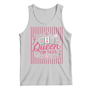 Queen Of Tiles Pink Mahjong Lover Game Night Graphic Tank Top