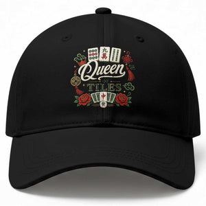 Mahjong Lovers Baseball Cap Queen Of Tiles Game Night Graphic