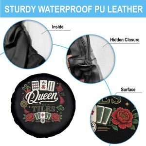 Mahjong Lovers Spare Tire Cover Queen Of Tiles Game Night Graphic TS10 Print Your Wear