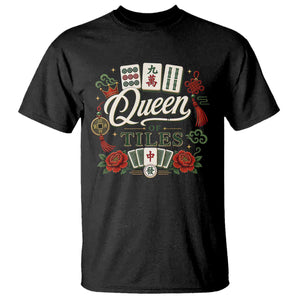 Mahjong Lovers T Shirt Queen Of Tiles Game Night Graphic