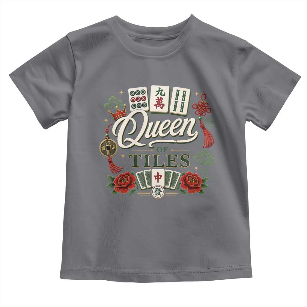 Mahjong Lovers Toddler T Shirt Queen Of Tiles Game Night Graphic