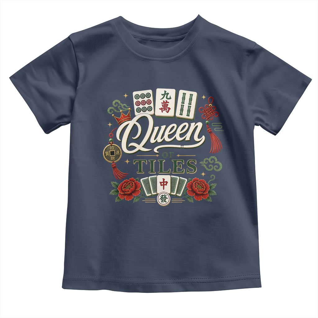 Mahjong Lovers Toddler T Shirt Queen Of Tiles Game Night Graphic