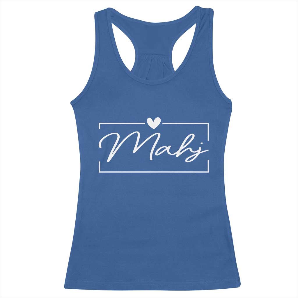 Mahjong Lovers Racerback Tank Top Mah Jongg Game Night Graphic TS10 Royal Blue Print Your Wear