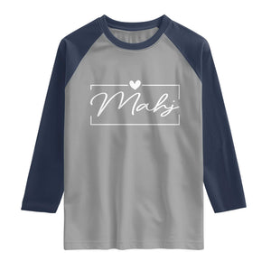 Mahjong Lovers Raglan Shirt Mah Jongg Game Night Graphic TS10 Sport Gray Navy Print Your Wear
