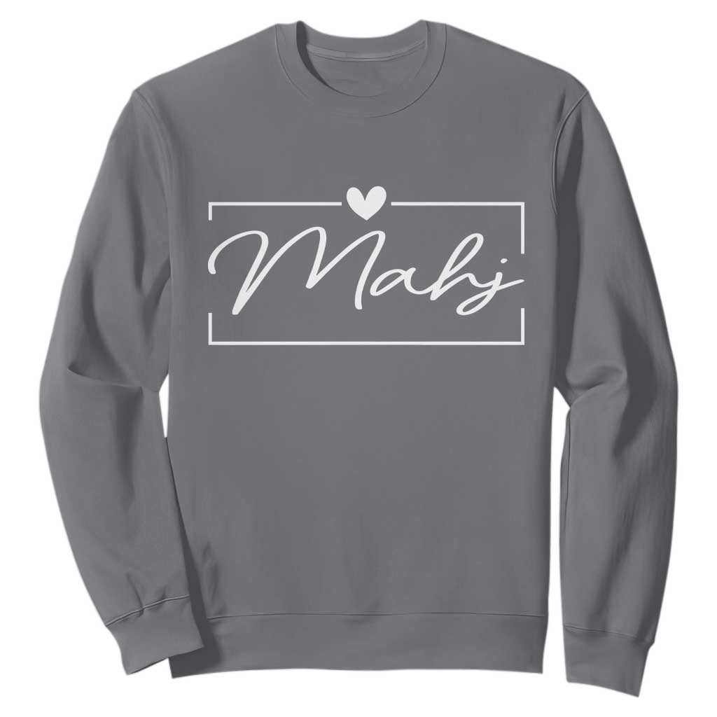 Mahjong Lovers Sweatshirt Mah Jongg Game Night Graphic TS10 Charcoal Print Your Wear