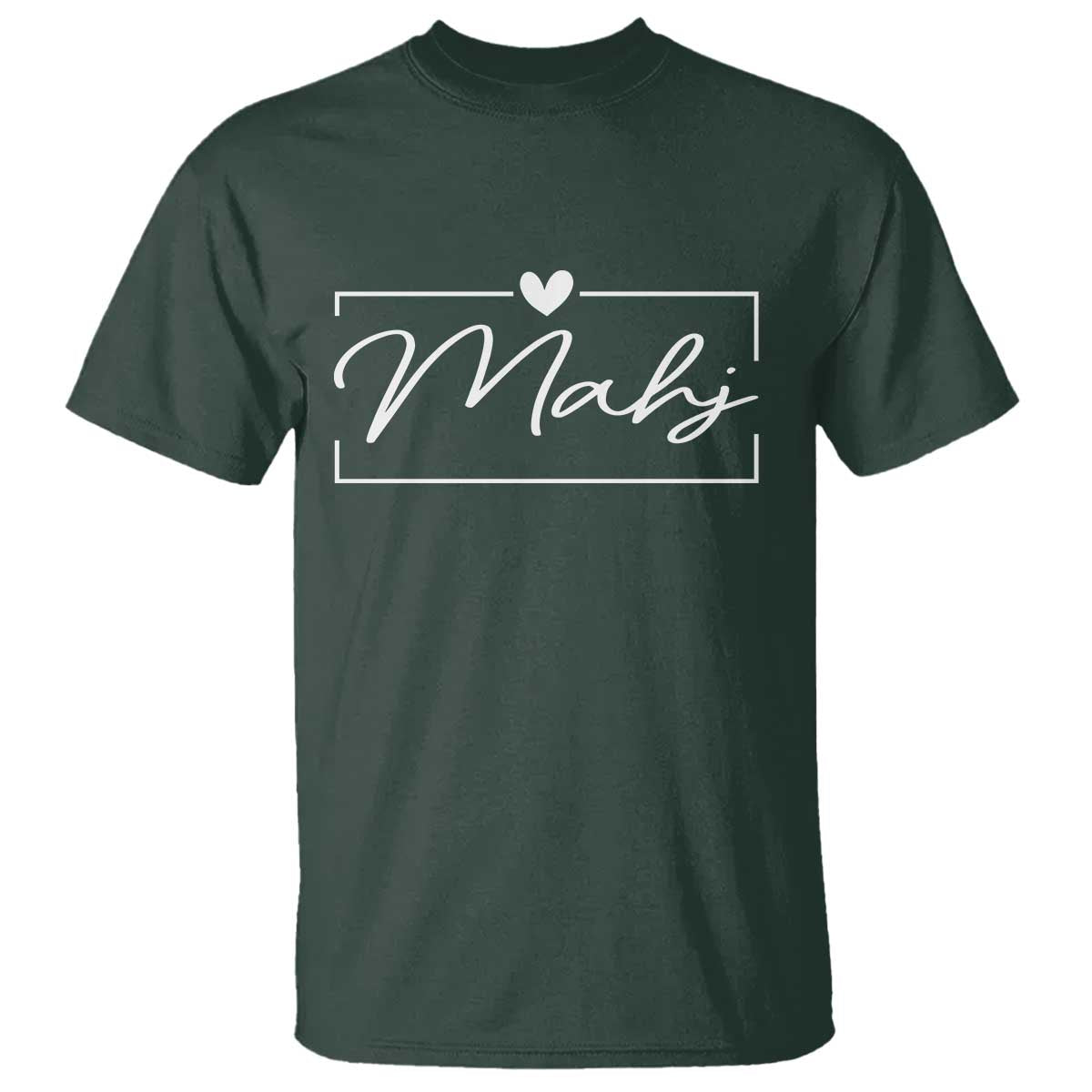 Mahjong Lovers T Shirt Mah Jongg Game Night Graphic TS10 Dark Forest Green Print Your Wear