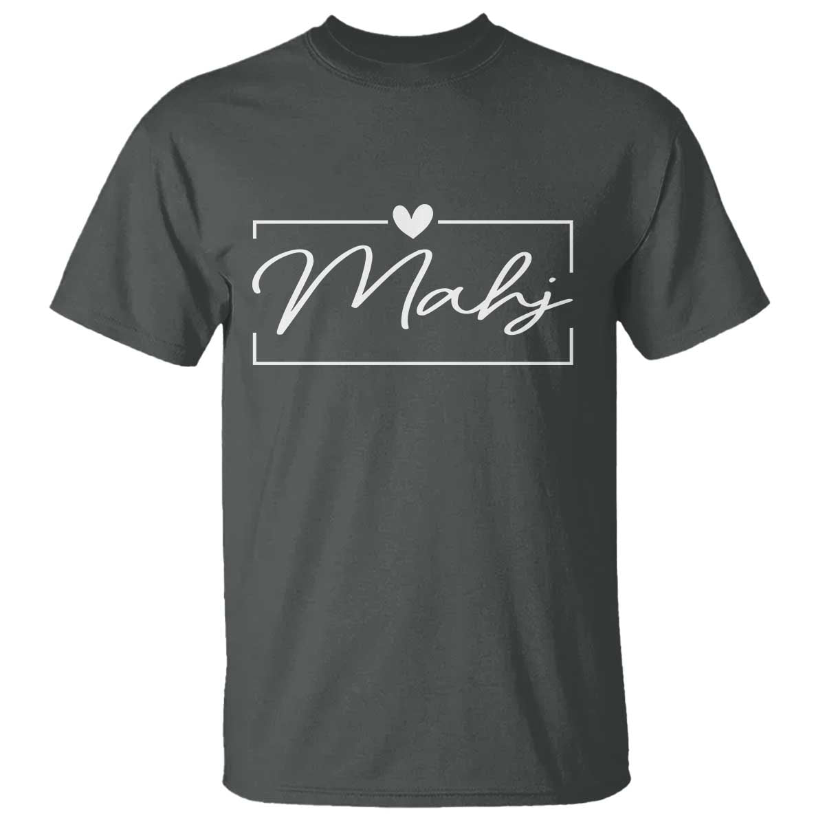 Mahjong Lovers T Shirt Mah Jongg Game Night Graphic TS10 Dark Heather Print Your Wear