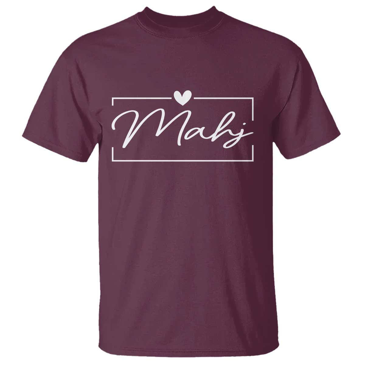 Mahjong Lovers T Shirt Mah Jongg Game Night Graphic TS10 Maroon Print Your Wear