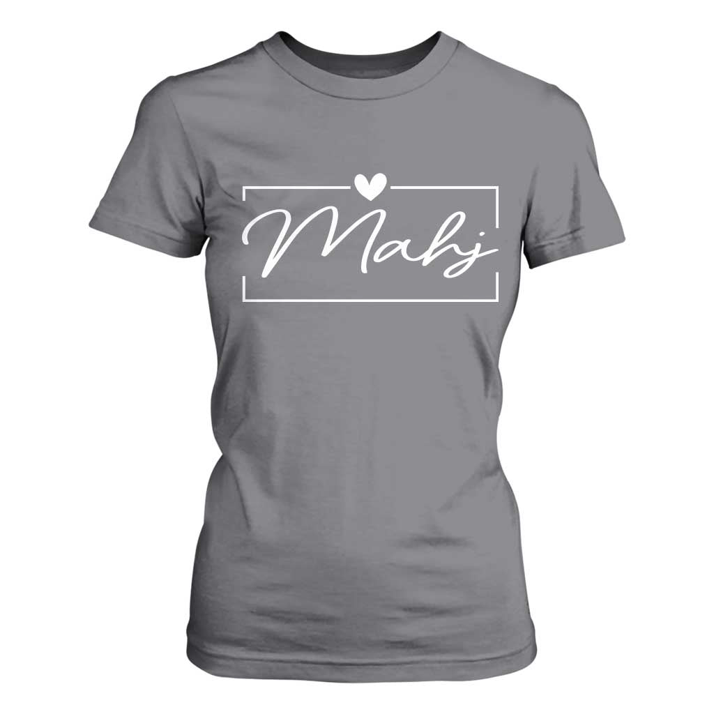 Mahjong Lovers T Shirt For Women Mah Jongg Game Night Graphic TS10 Charcoal Print Your Wear