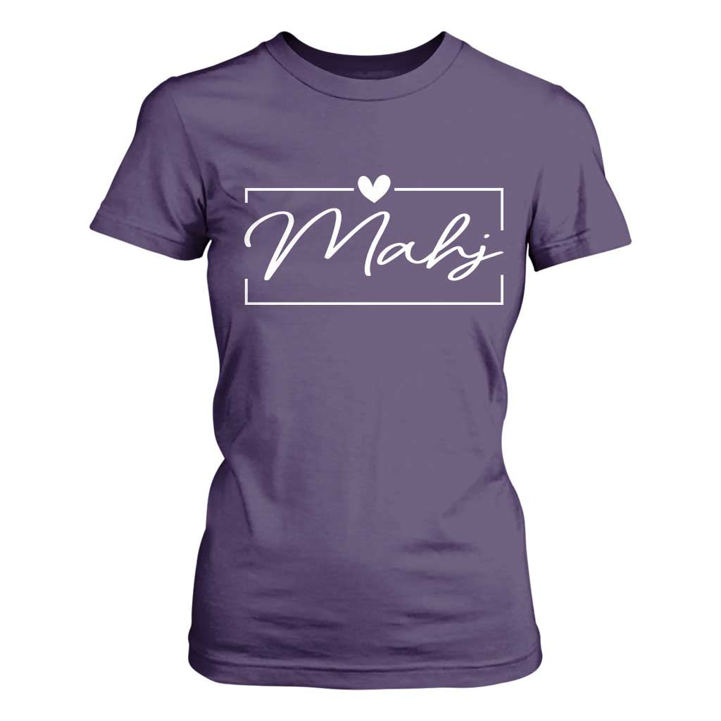 Mahjong Lovers T Shirt For Women Mah Jongg Game Night Graphic TS10 Purple Print Your Wear