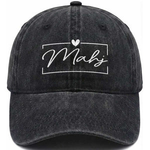 Mahjong Lovers Washed Cotton Baseball Cap Mah Jongg Game Night Graphic