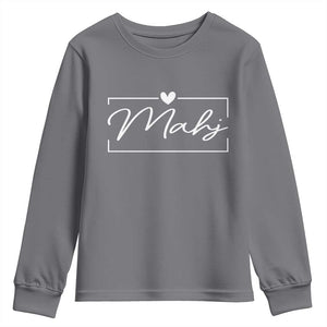 Mahjong Lovers Youth Sweatshirt Mah Jongg Game Night Graphic TS10 Charcoal Print Your Wear