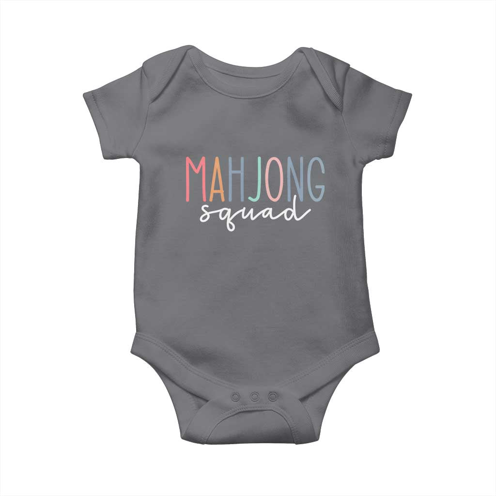 Mahjong Lovers Mahj Squad Baby Onesie Boho Pastel Cute Game Night Graphic