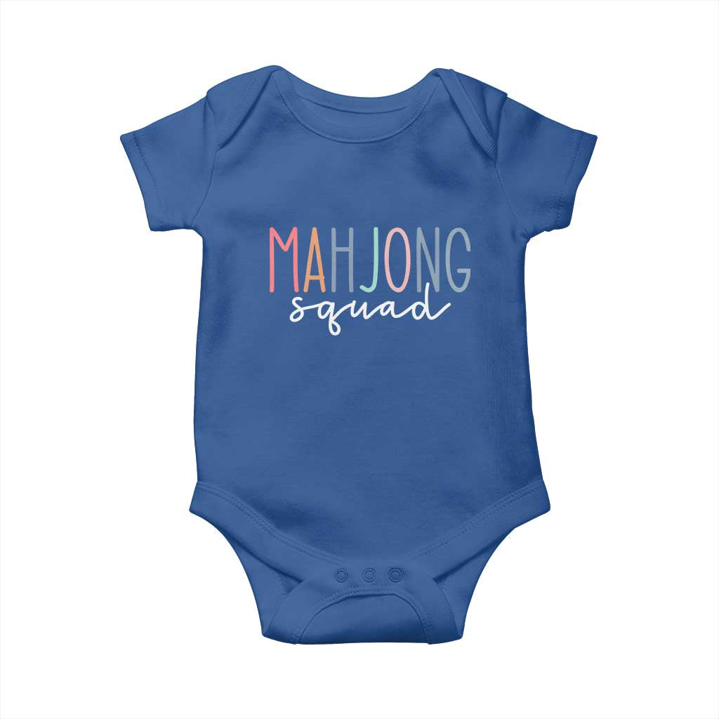 Mahjong Lovers Mahj Squad Baby Onesie Boho Pastel Cute Game Night Graphic