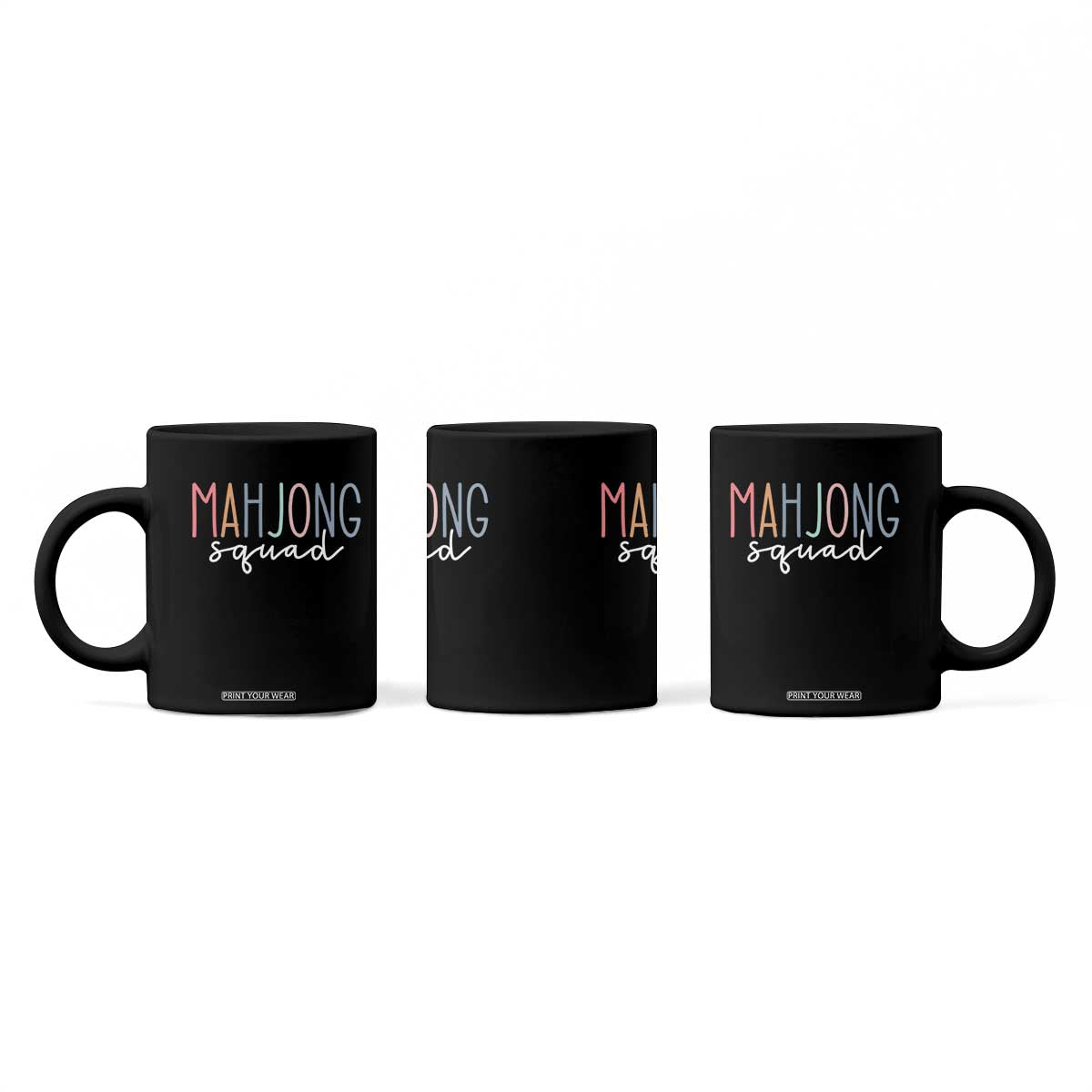 Mahjong Lovers Mahj Squad Coffee Mug Boho Pastel Cute Game Night Graphic