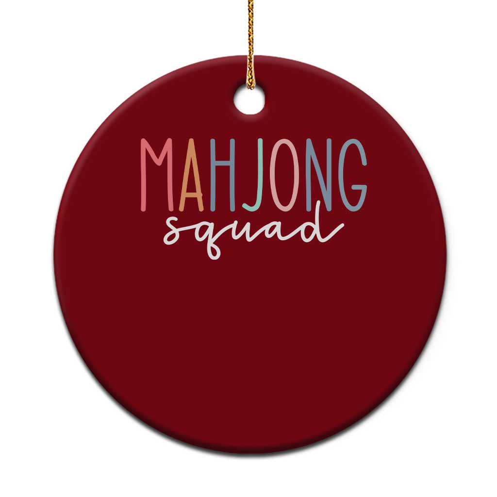 Mahjong Lovers Mahj Squad Ceramic Ornament Boho Pastel Cute Game Night Graphic TS10 1pc Red Print Your Wear